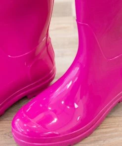 Cheng's Enterprise Hot Pink Pull On Rainboot Shoes