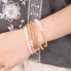 DM Merchandising Baby Pink Beaded Wrap Bracelet