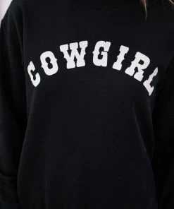Benie Black Cowgirl Graphic Sweatshirt SWEATSHIRTS & HOODIES 11 Benie Black Cowgirl Graphic Sweatshirt SWEATSHIRTS & HOODIES