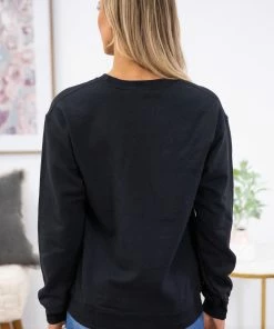 Benie Black Cowgirl Graphic Sweatshirt SWEATSHIRTS & HOODIES 10 Benie Black Cowgirl Graphic Sweatshirt SWEATSHIRTS & HOODIES