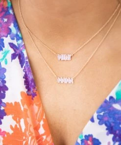 Love Mist Accessories Lavender Enamel Mama And Mini Necklace Set