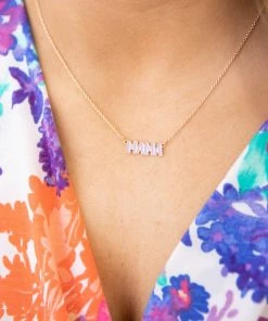 Love Mist Accessories Lavender Enamel Mama And Mini Necklace Set