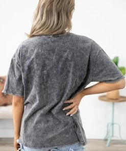 Zenana Graphite Acid Wash Boyfriend Fit Tee 7 Zenana Graphite Acid Wash Boyfriend Fit Tee