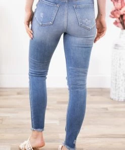 Cello Medium Wash High Rise Skinny Jeans