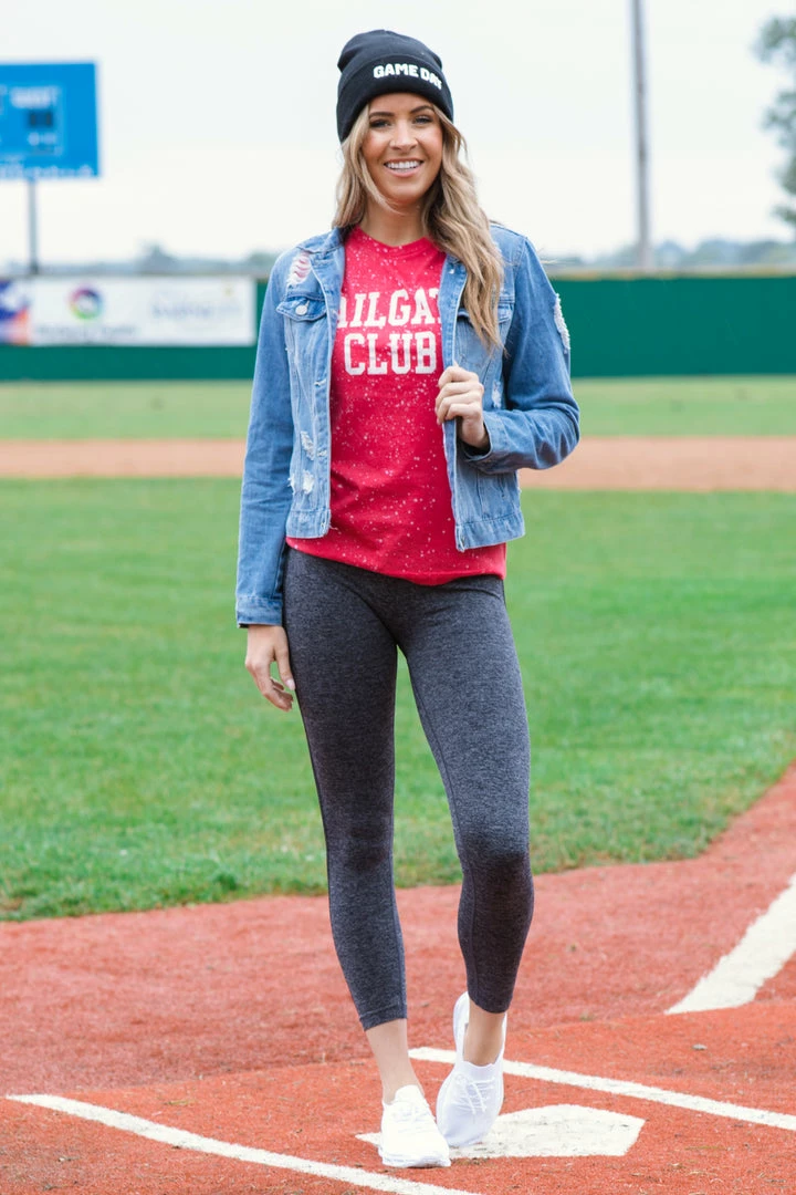 Oat Collective Red Heathered Tailgate Club Graphic Tee 6 Oat Collective Red Heathered Tailgate Club Graphic Tee