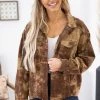 ODDI Mocha Acid Wash Corduroy Jacket Outerwear