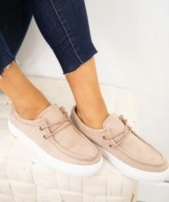 Fortune Dynamic Taupe Slip On Thick Sole Shoes