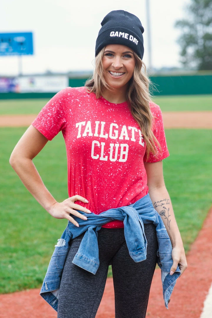 Oat Collective Red Heathered Tailgate Club Graphic Tee 3 Oat Collective Red Heathered Tailgate Club Graphic Tee