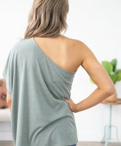 Ninexis Sage Knit One Shoulder Dolman Sleeve 7 Ninexis Sage Knit One Shoulder Dolman Sleeve