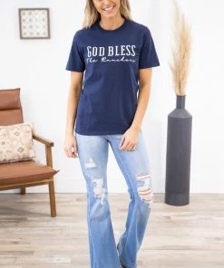 Fox & Owl Navy Bless The Ranchers Graphic Tee 9 Fox & Owl Navy Bless The Ranchers Graphic Tee