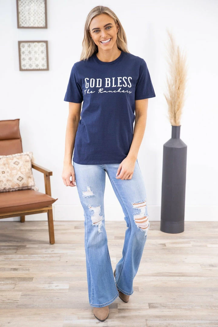 Fox & Owl Navy Bless The Ranchers Graphic Tee 5 Fox & Owl Navy Bless The Ranchers Graphic Tee