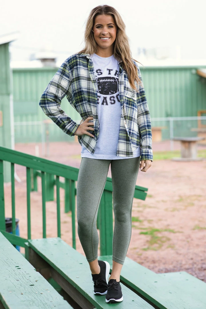 Love Tree Olive High Waisted Seamless Leggings Bottoms 4 Love Tree Olive High Waisted Seamless Leggings Bottoms