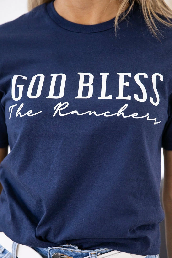 Fox & Owl Navy Bless The Ranchers Graphic Tee 7 Fox & Owl Navy Bless The Ranchers Graphic Tee