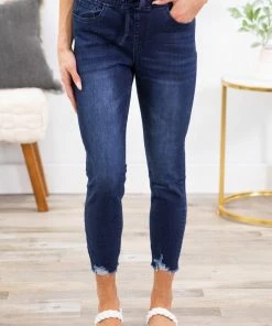 Bottoms YMI Dark Wash Jogger Jean
