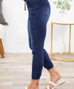 Bottoms YMI Dark Wash Jogger Jean