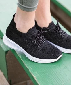 Forever Link Black And White Knit Sneakers