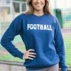 Kissed Apparel Slate Blue Football Graphic Sweatshirt 2 Kissed Apparel Slate Blue Football Graphic Sweatshirt
