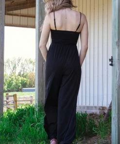 Love Tree Black Ruched Bodice Jumpsuit With Cutout 8 Love Tree Black Ruched Bodice Jumpsuit With Cutout