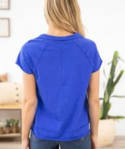 Umgee SHORT SLEEVES Cobalt Multicolor Paisley Patchwork Print Top 10 Umgee SHORT SLEEVES Cobalt Multicolor Paisley Patchwork Print Top