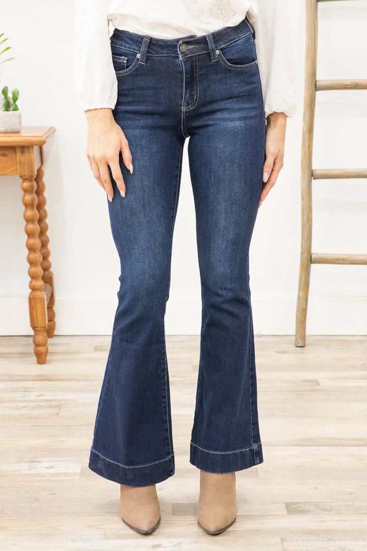 Bottoms Kancan Dark Wash High Rise Flare Jeans 3 Bottoms Kancan Dark Wash High Rise Flare Jeans
