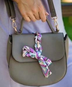 AR New York Grey Saddle Crossbody Handbag Accessories