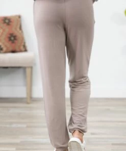 Zenana Bottoms Mocha Drawstring Waist Knit Joggers 9 Zenana Bottoms Mocha Drawstring Waist Knit Joggers