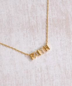 Fame Accessories Gold Faith Necklace