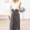 Haptics Dresses White And Black Animal Print Skirt Maxi Dress