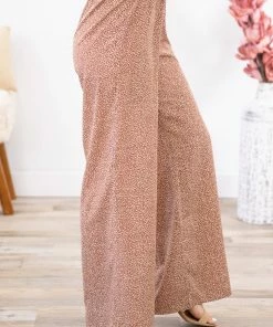 Mittoshop Chestnut Animal Print Wide Leg Pants 9 Mittoshop Chestnut Animal Print Wide Leg Pants