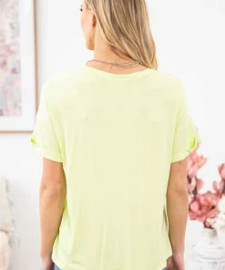 Blumin Apparel Neon Green Basic Short Sleeve Top 10 Blumin Apparel Neon Green Basic Short Sleeve Top