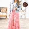 HyFve Bottoms Blush Tiered Pull On Palazzo Pant