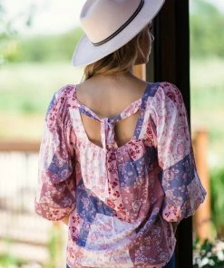 Andree By Unit Blush Multicolor Floral Patchwork Print Top Tops 7 Andree By Unit Blush Multicolor Floral Patchwork Print Top Tops