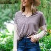 Lovely Melody Mocha And Tan Animal Print Colorblock Top Tops