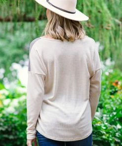 Lovely Melody Mocha And Tan Animal Print Colorblock Top Tops