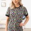 Your Fashion Wholesale Grey Multicolor Animal Print Top Tops