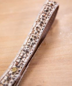 The Jewelry Junkie Accessories Tan Mini Leopard Print Leather Keychain