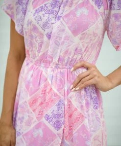 Andree By Unit Lavender And Pink Hi Lo Maxi Dress Dresses