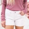 Bottoms YMI White Fray Hem Missy Fit Shorts