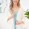 Staccato CARDIGANS Ivory Lightweight Waffle Knit Cardigan