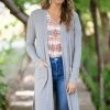 Staccato Light Grey Lightweight Midi Length Cardigan