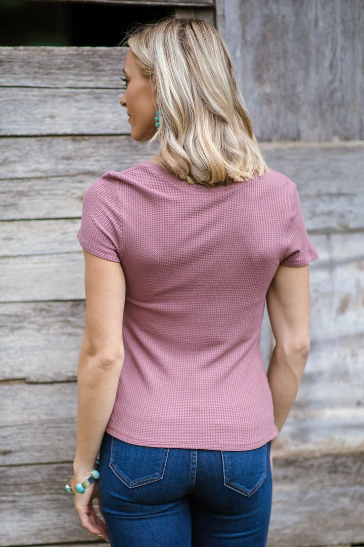 Gilli Tops Dusty Rose Rib Knit Asymmetrical Neckline Top 5 Gilli Tops Dusty Rose Rib Knit Asymmetrical Neckline Top