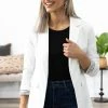 Must Have Ivory Boyfriend Fit Cuffed Sleeve Blazer