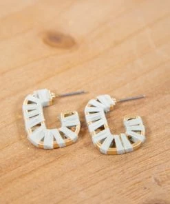 Crystals Trading Inc Moss Wrapped C Earring