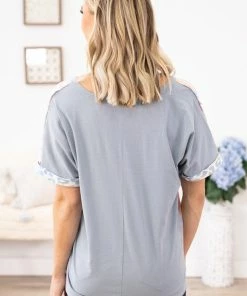 BIBI Baby Pink Multicolor Animal Contrast Top