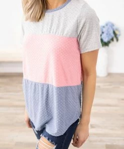 Perfect Peach Dusty Blue And Baby Pink Colorblock Top 9 Perfect Peach Dusty Blue And Baby Pink Colorblock Top