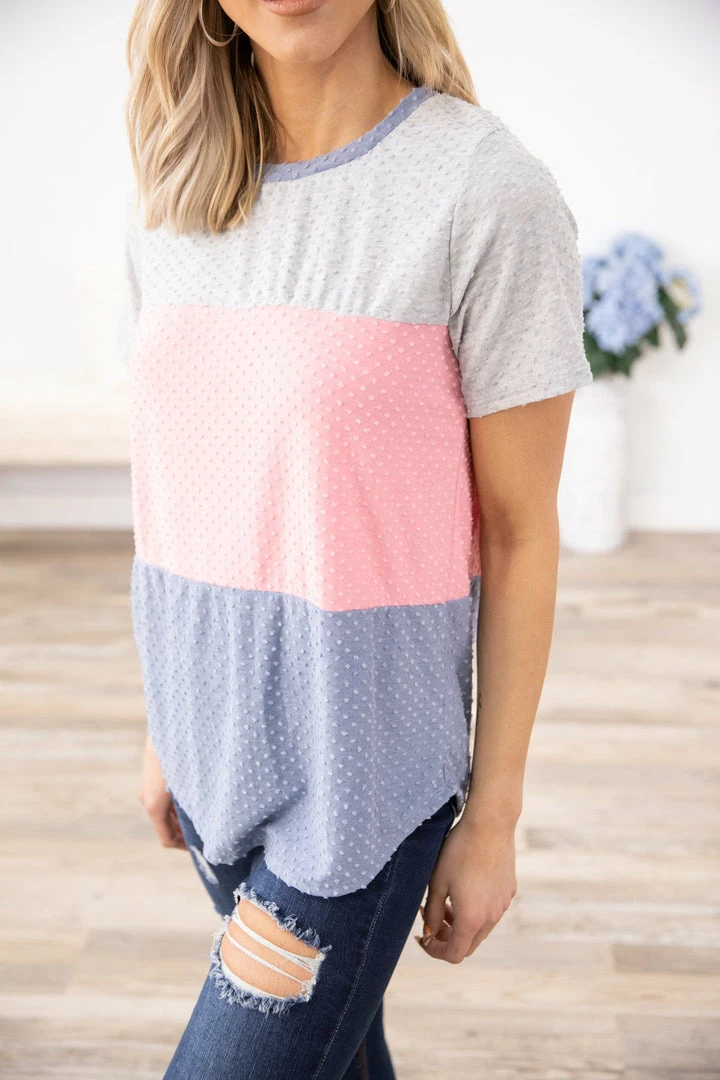 Perfect Peach Dusty Blue And Baby Pink Colorblock Top 5 Perfect Peach Dusty Blue And Baby Pink Colorblock Top