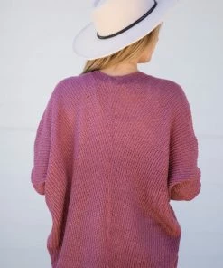 Be Cool Berry Rib Knit Drop Shoulder Cardigan Tops 7 Be Cool Berry Rib Knit Drop Shoulder Cardigan Tops