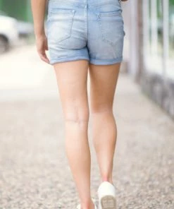 Cello Jeans Cello Light Wash Rolled Hem Relaxed Fit Shorts