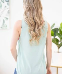 Heyson TANK TOPS Mint And Coral Animal Print Tank 10 Heyson TANK TOPS Mint And Coral Animal Print Tank