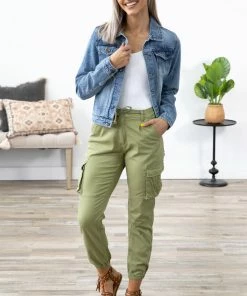 American Bazi Bottoms Sage Jogger Pant With Cargo Pockets